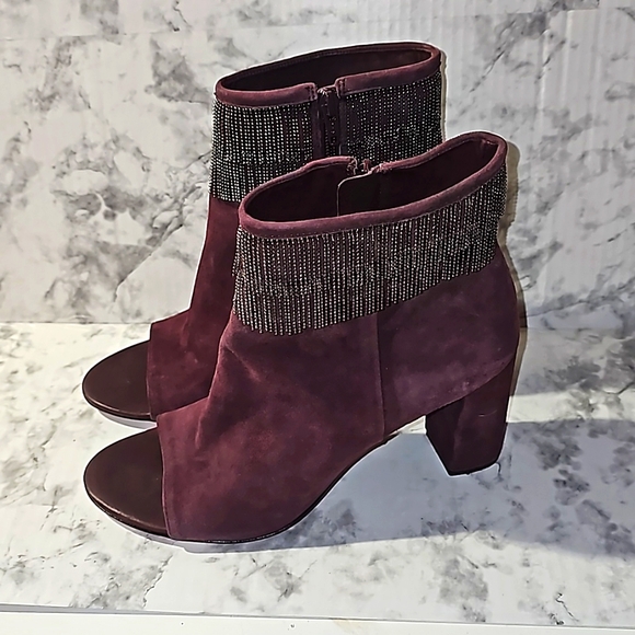 Open Toe heels Burgundy - Picture 1 of 2